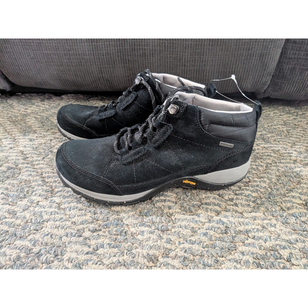 Dansko Paisley Black Suede Waterproof Outdoor Walking Shoes Vibram Sole EU 38